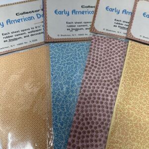 Shackman Vintage 'Early American Dollhouse Wallpaper' 4X Assortment - Sealed NEW